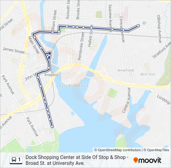 1 Bus Line Map
