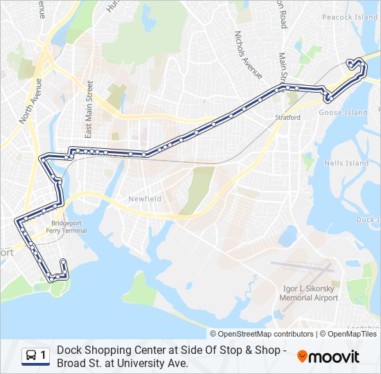 1 bus Line Map