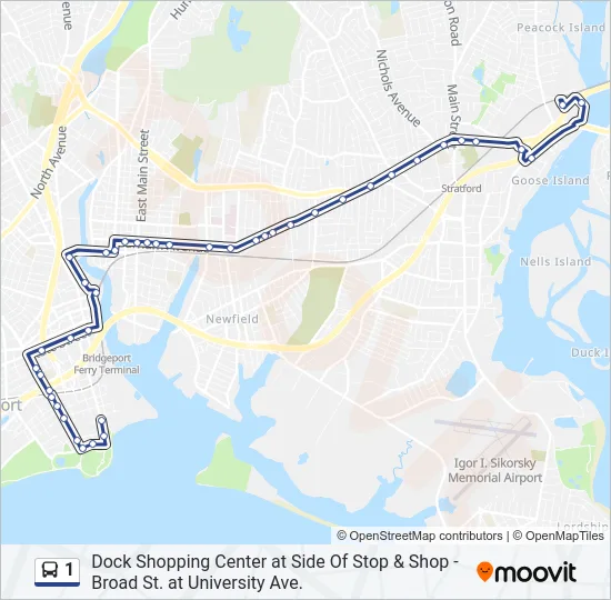 1 Bus Line Map
