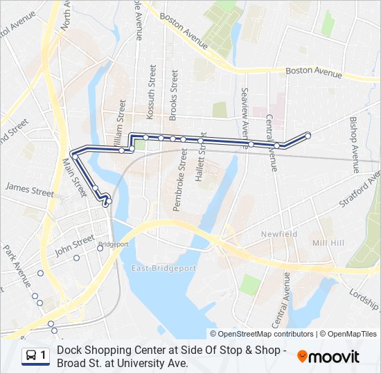 1 bus Line Map