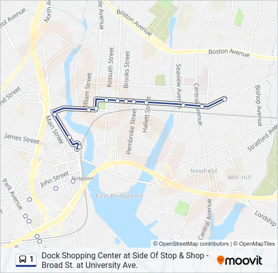 1 Bus Line Map