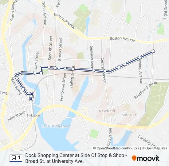 1 Bus Line Map