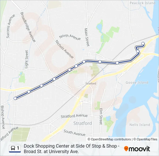 1 Bus Line Map