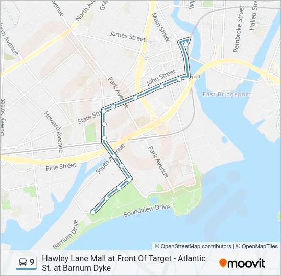 9 Bus Line Map