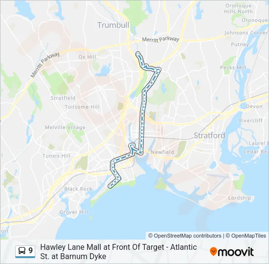 9 Bus Line Map