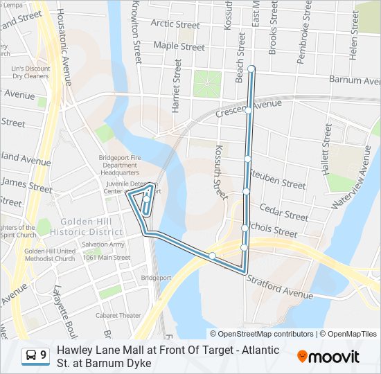 9 bus Line Map