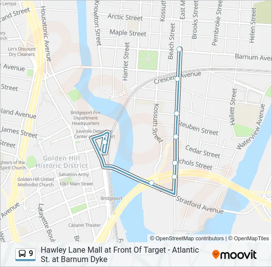 9 Bus Line Map