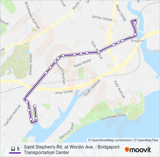 5 Bus Line Map
