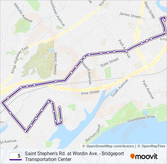 5 bus Line Map