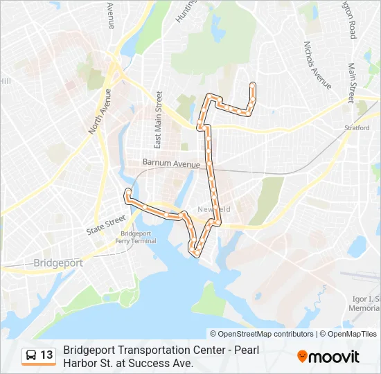 13 Bus Line Map