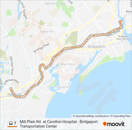 7 Bus Line Map