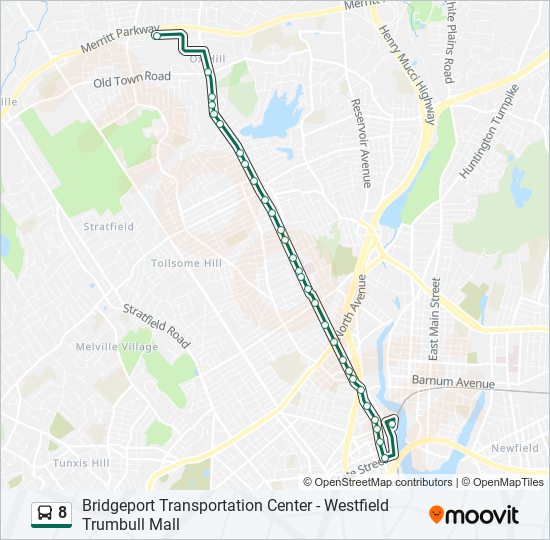 Mapa de 8 de autobús