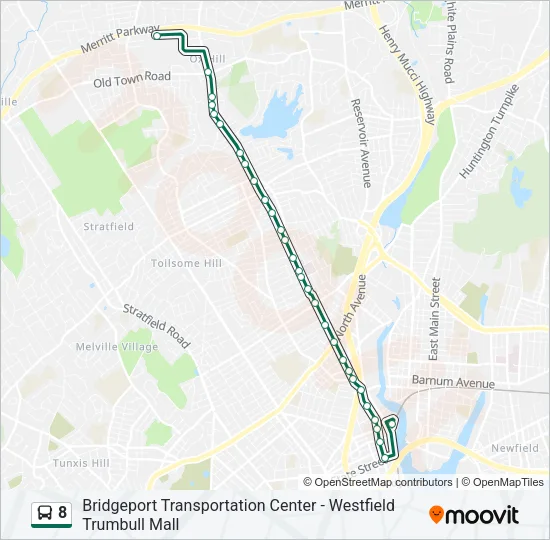 8 Bus Line Map