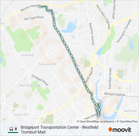 Mapa de 8 de autobús