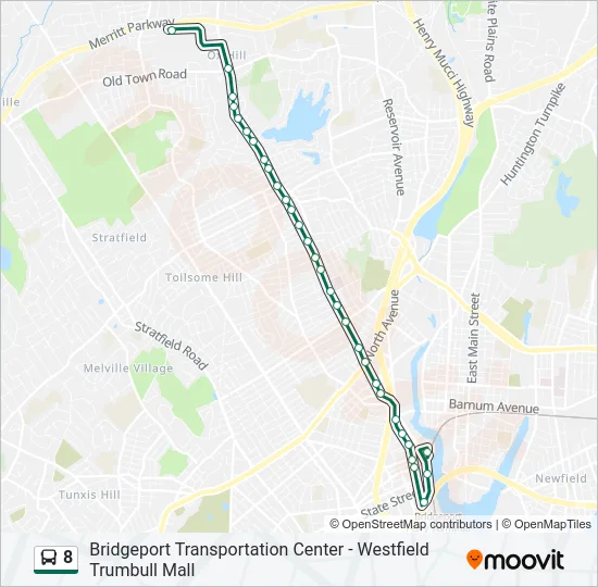 8 Bus Line Map
