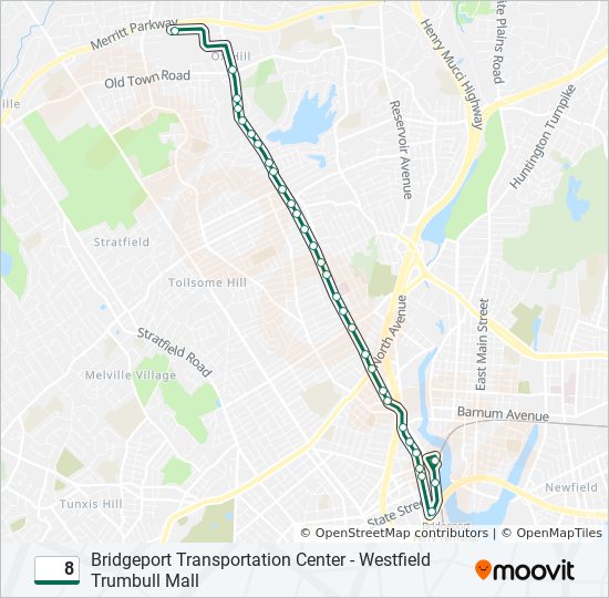 8 bus Line Map