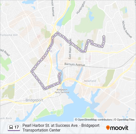 17 bus Line Map