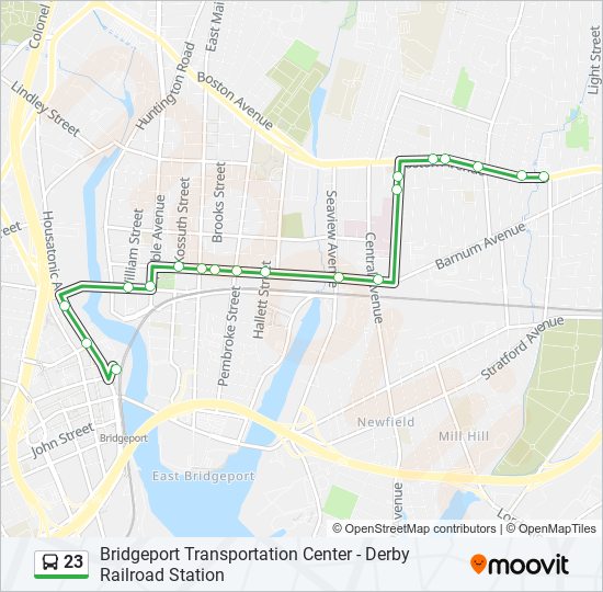 23 bus Line Map