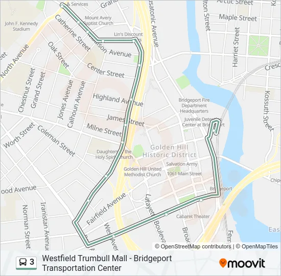 3 Bus Line Map