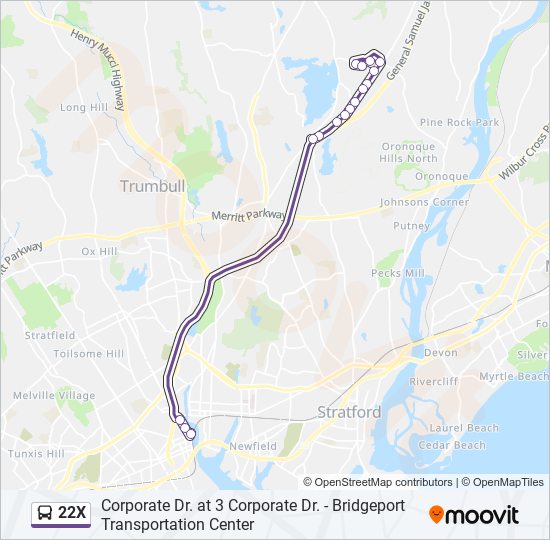 Mapa de 22X de autobús