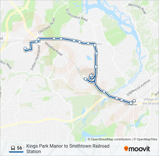 56 Bus Line Map