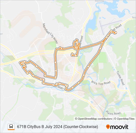 671B CITYBUS B JULY 2024 (COUNTER-CLOCKWISE) bus Line Map