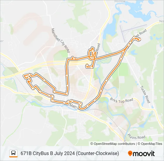 671B CITYBUS B JULY 2024 (COUNTER-CLOCKWISE) Bus Line Map