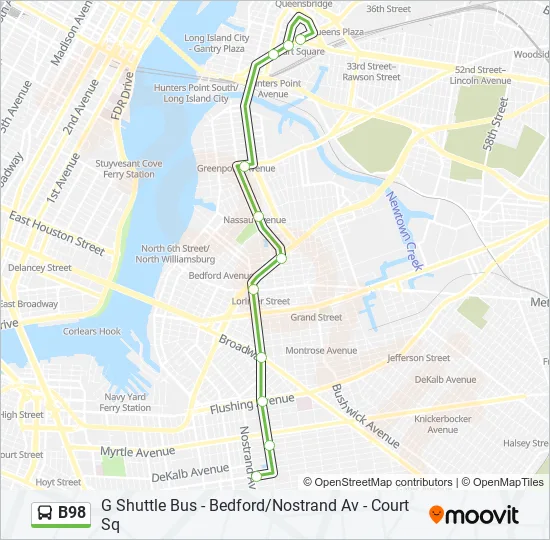 B98 Bus Line Map