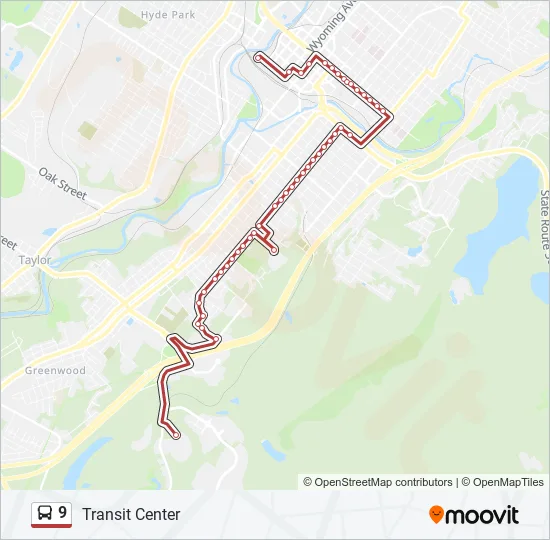 9 Bus Line Map