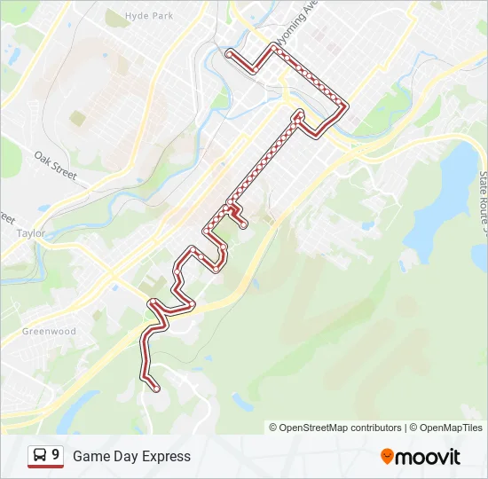 9 Bus Line Map