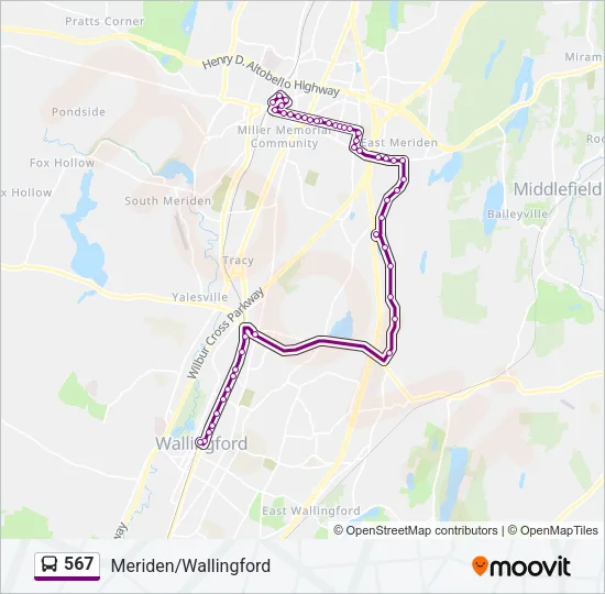 567 Bus Line Map