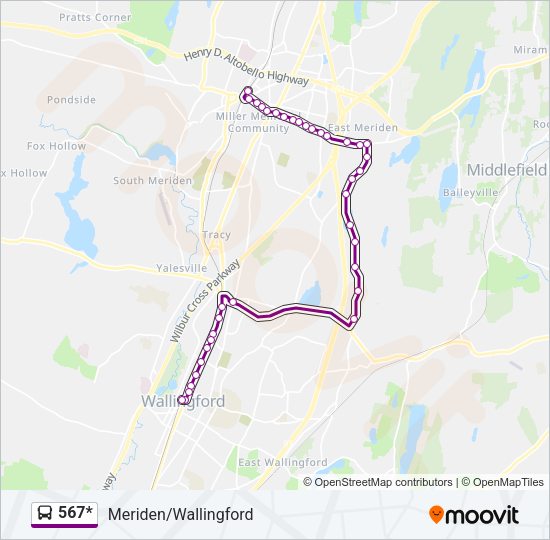 567* Bus Line Map