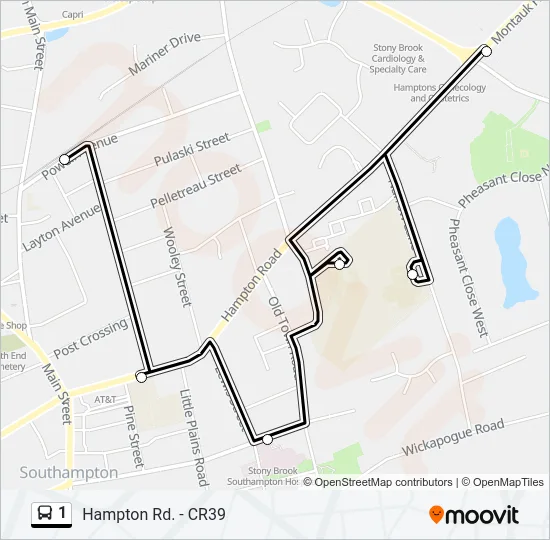 1 Bus Line Map