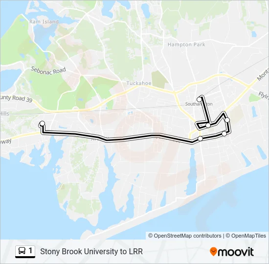 1 Bus Line Map
