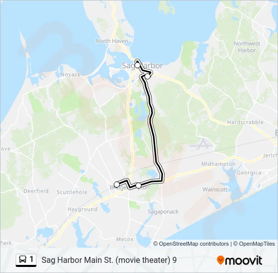 1 Bus Line Map
