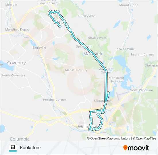 674 D - W1 OPENING Bus Line Map