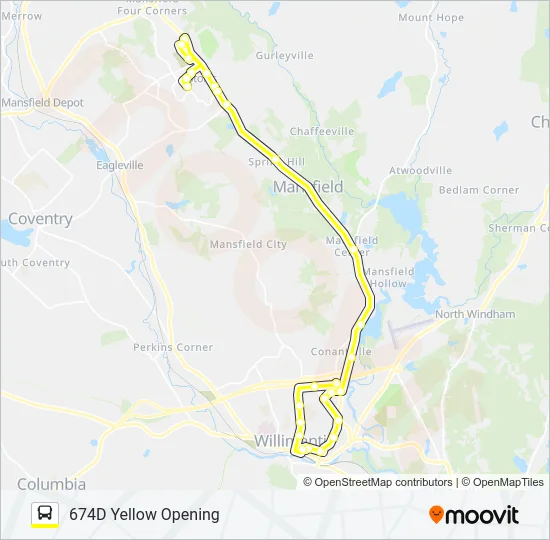 674D YELLOW OPENING Bus Line Map