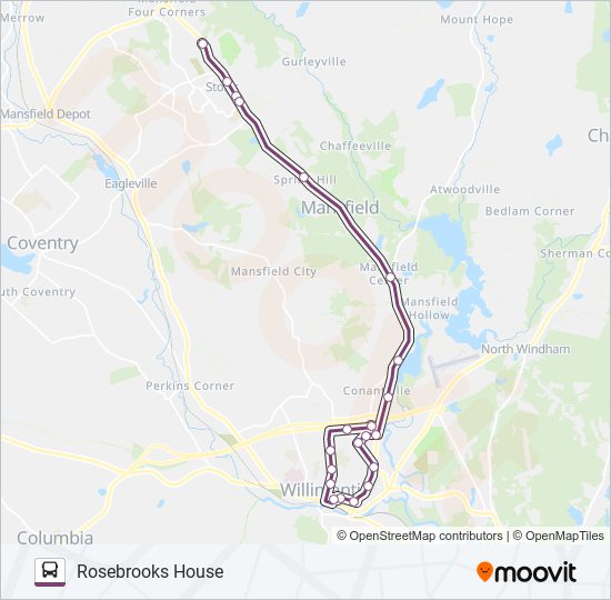 674 D - PURPLE OPENING bus Line Map