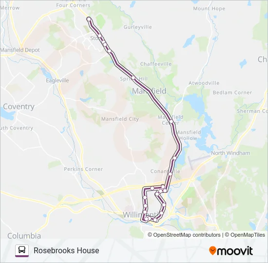 674 D - PURPLE OPENING Bus Line Map