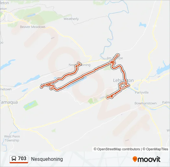 703 Bus Line Map