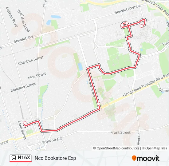N16X Bus Line Map