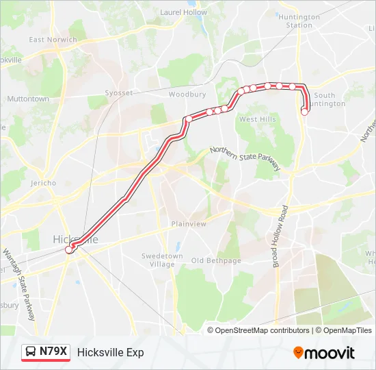 N79X Bus Line Map
