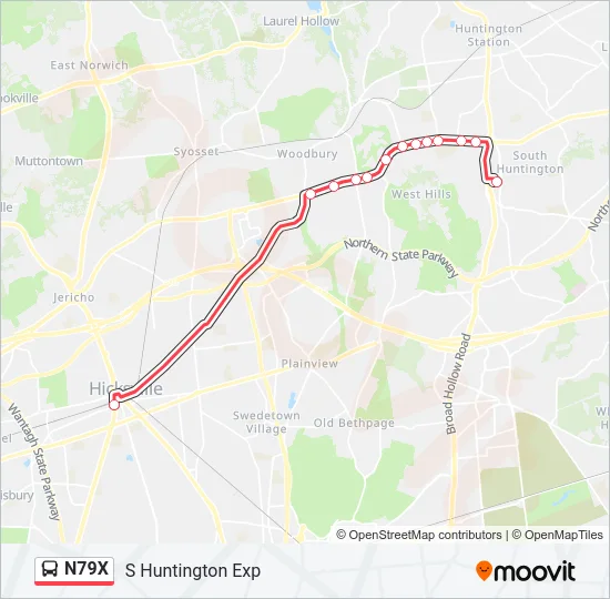 N79X Bus Line Map