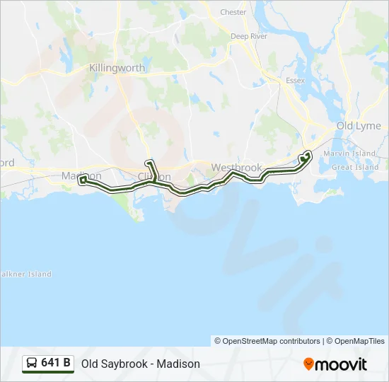 641 B Bus Line Map