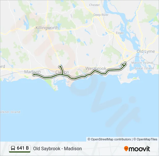 641 B Bus Line Map