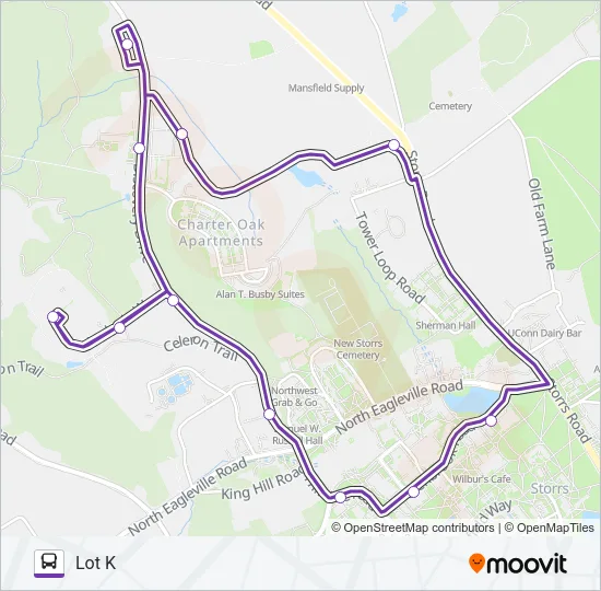 PURPLE B Bus Line Map