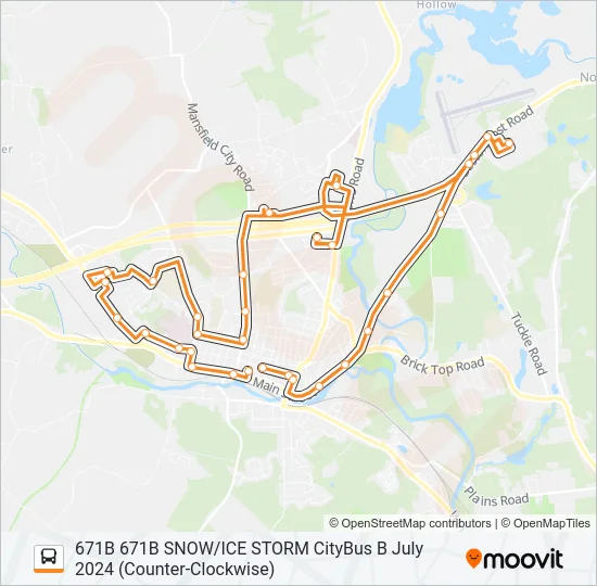 671B Bus Line Map