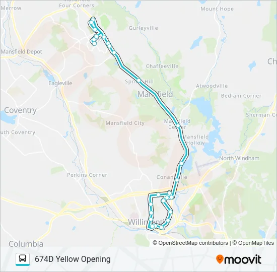 674D Bus Line Map