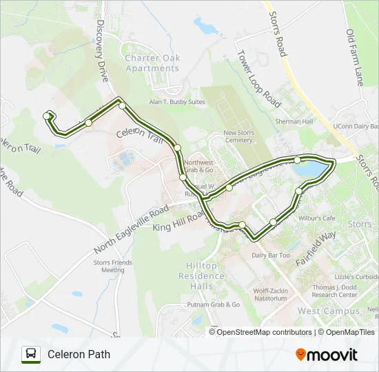GREEN Bus Line Map