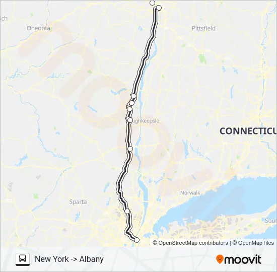 ADIRONDACK TRAILWAYS 276 Bus Line Map